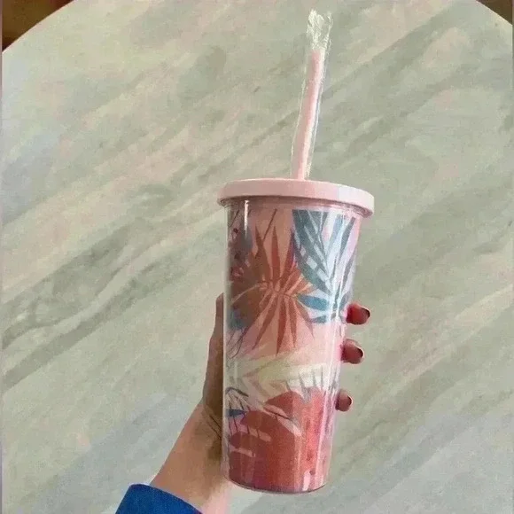 Barbie Tropical Tumbler with Pink Straw - 24 oz - Picture 1 of 2